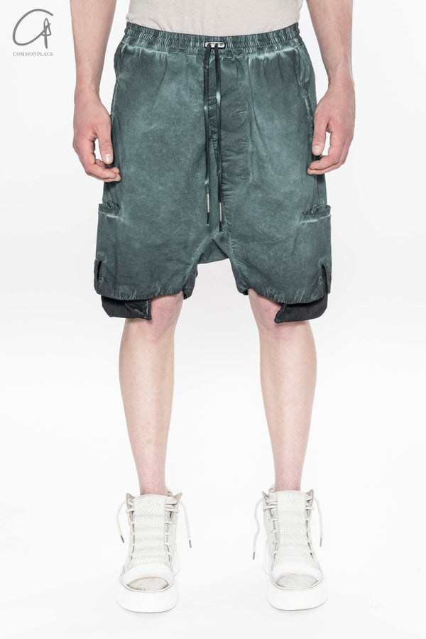 Boris Bidjan Saberi Loose Shorts P7.2 FIF10009-TSZ Fading Algae